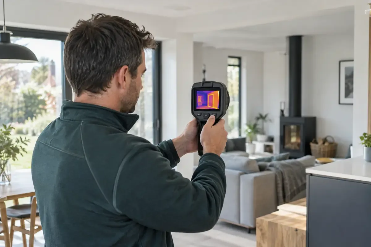 air leakage thermal survey